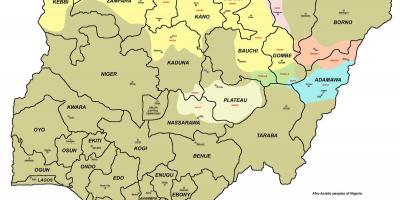 Zemljevid nigerija s 36 članic