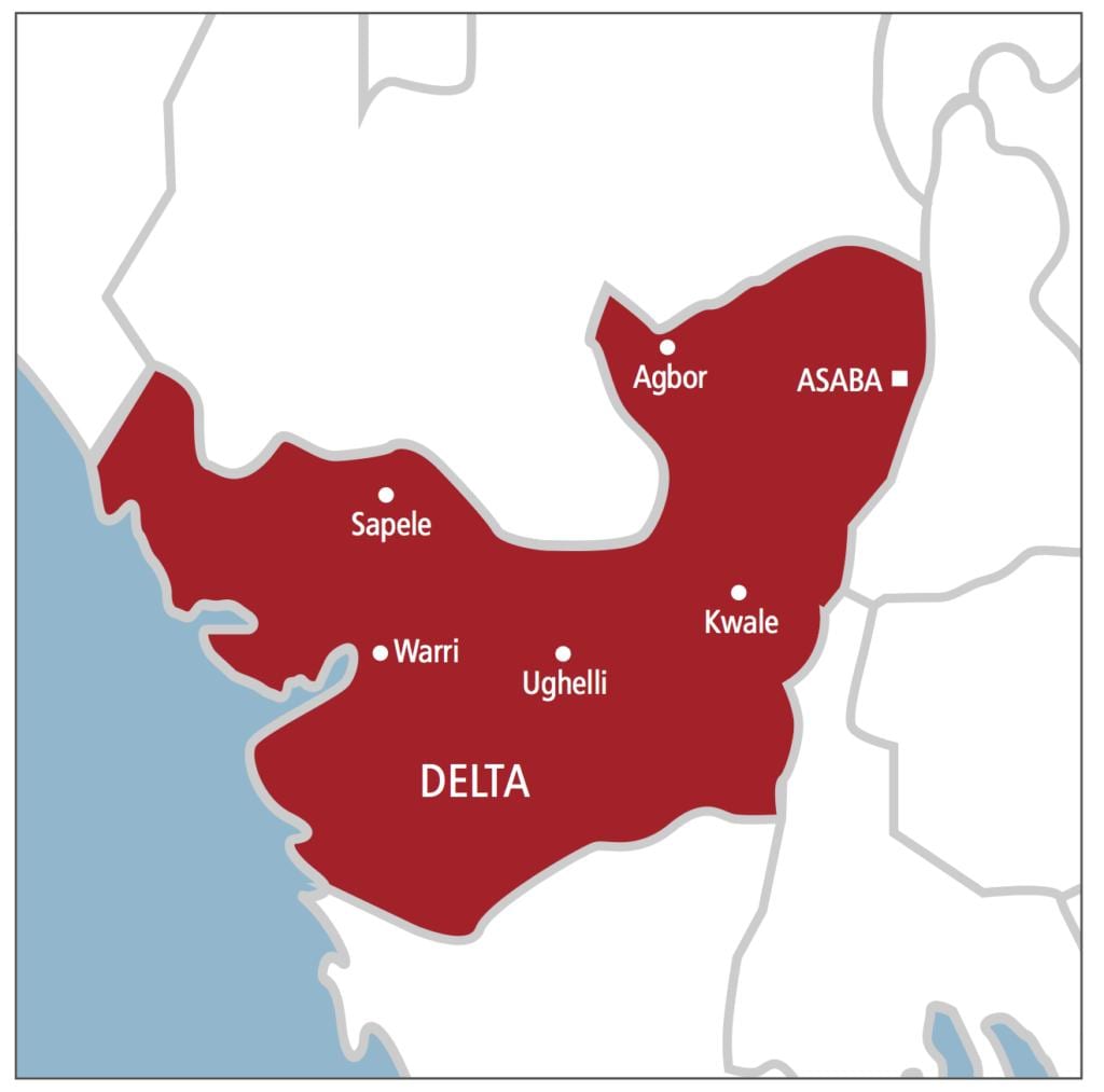delta nigerija zemljevid