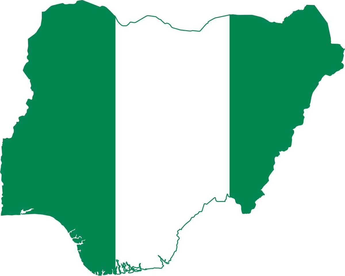 Zemljevid nigerija zastavo