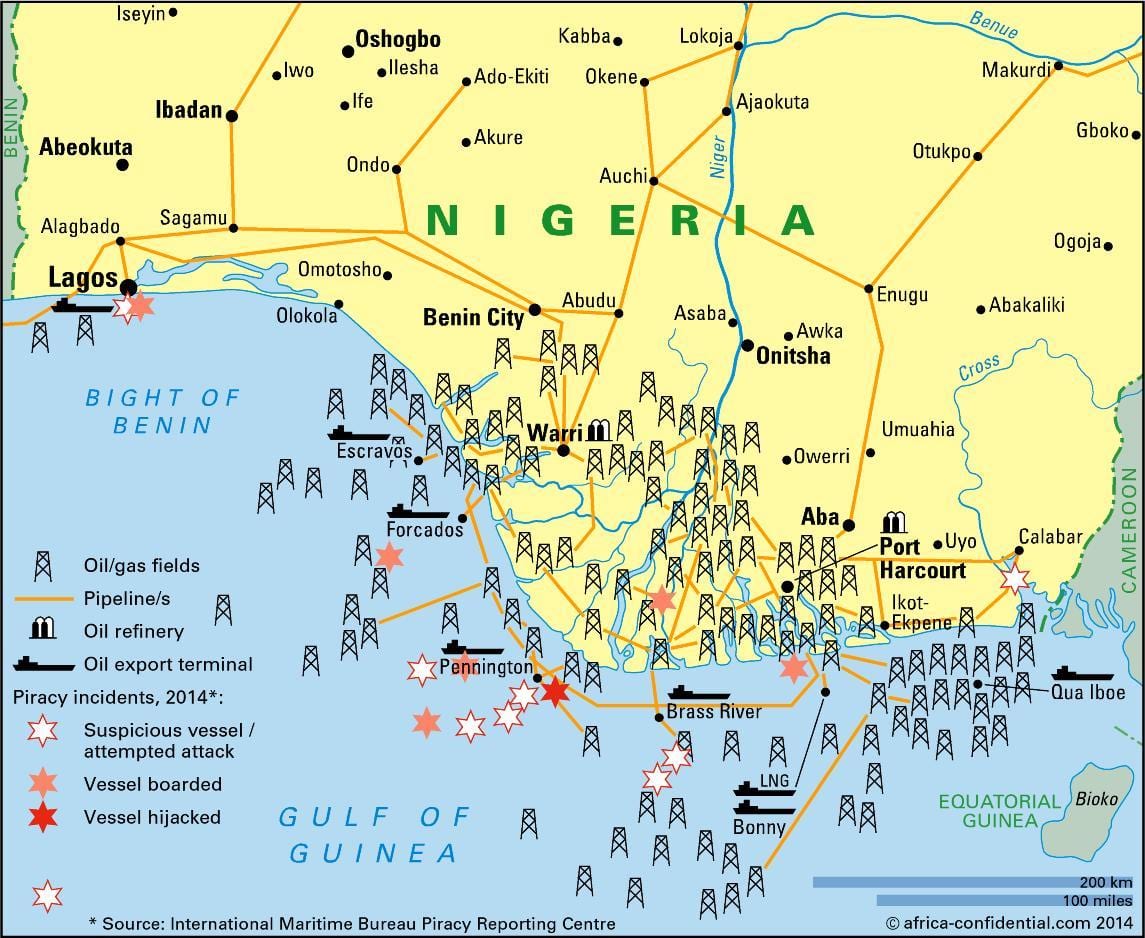 industrijska zemljevid nigerija