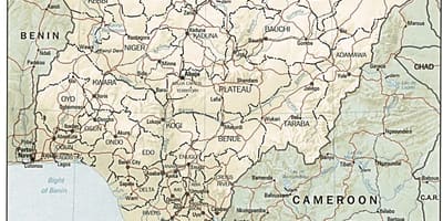 Zemljevid atlas nigerija