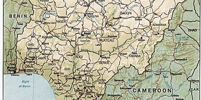 Geografski zemljevid nigerija