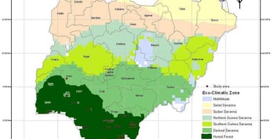 Podnebne zemljevid nigerija