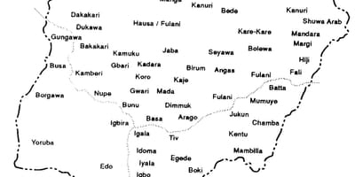 Narišite skico zemljevid nigerija