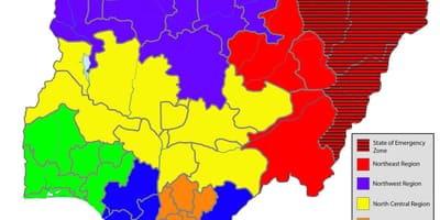 Zemljevid nigeriji, ki prikazuje vse članice